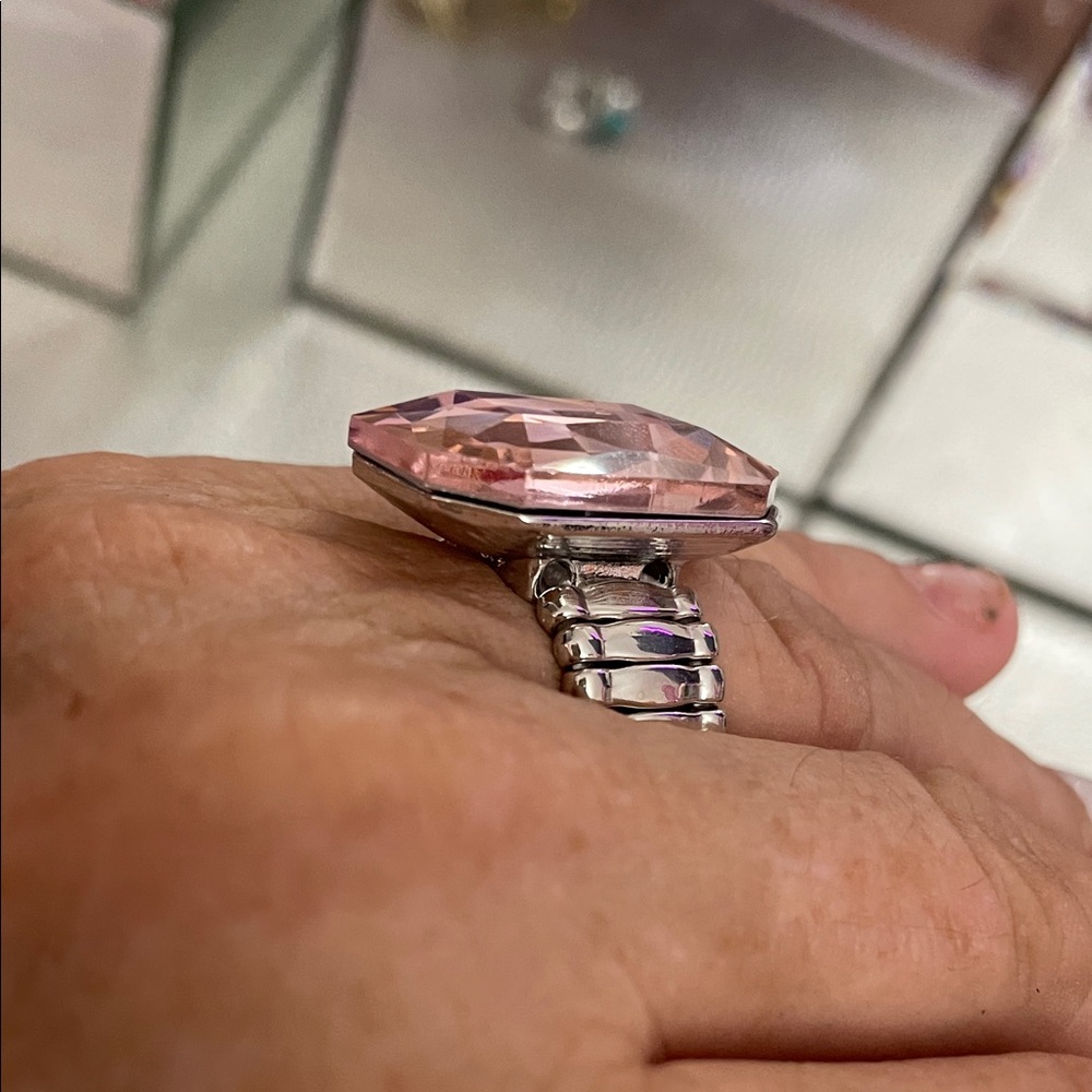 Source Unknown Pink Faceted Statement Ring - Women Jewelry - Picture 3 of 5